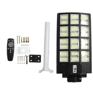 PZLVAME 1200W Solar Street Light 100000LM 280?360㎡ Area Lighting with Motion Sensor, 220° Wide Angle Lighting, Remote Control, IP67 Protection