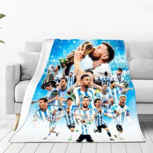 soccer blanket football player soft flannel blankets cozy plush throw throws outdoor football for bedding boys girls adults gifts 50''x60''