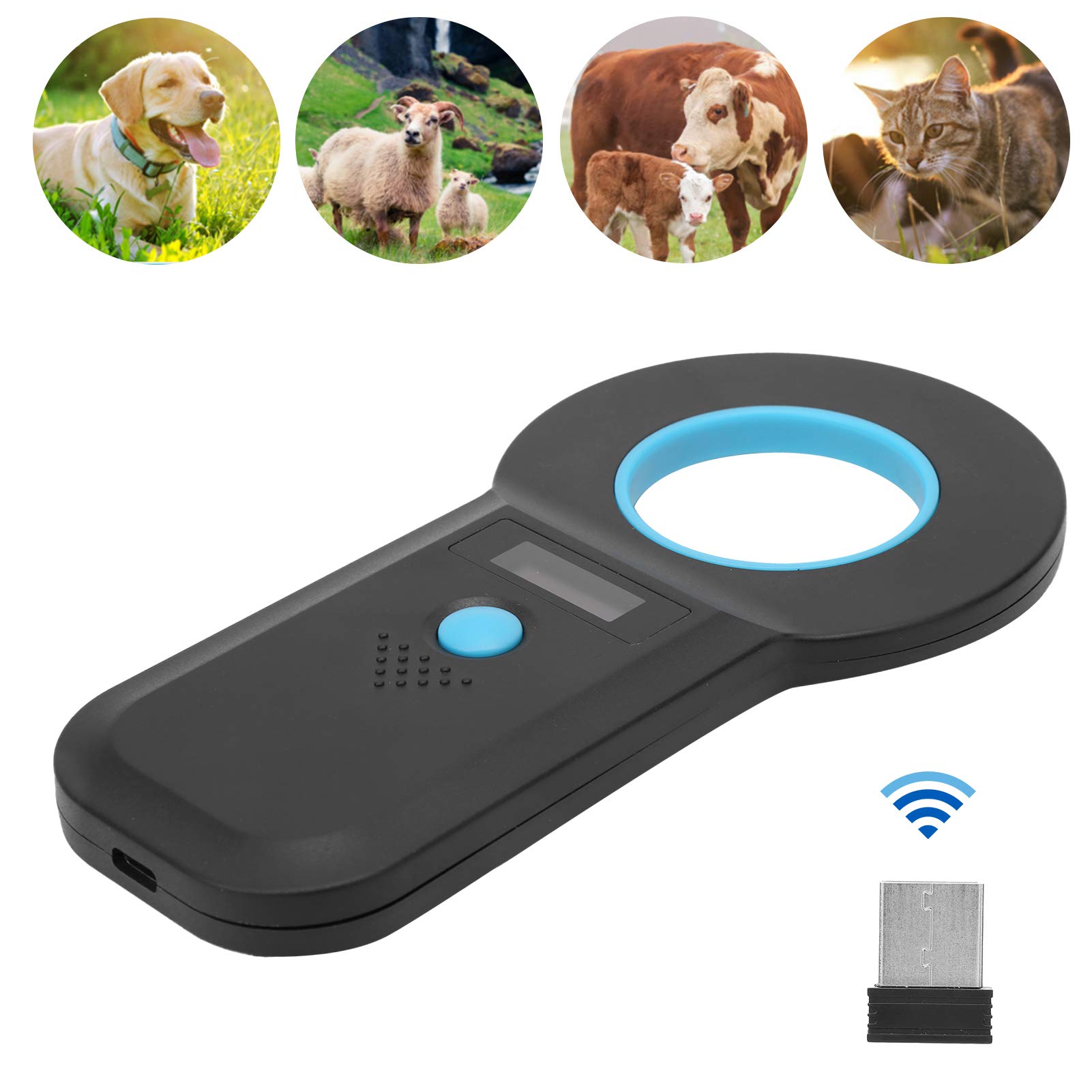 Pet Microchip Scanner, Dog Chip Scanner Microchip Scanner with Storage Function Animal Chip Reader Microchip Scanner for Handheld 134.2Khz 125Khz Rechargeable