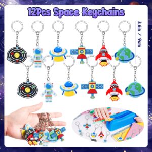 Mishopy 98 Outer Space Party Favors Galaxy Astronaut Birthday Supplies Straw Bubble Silicone Bracelet Keychain Sticker Boy Kid Girl Toy Gift Goodie Bags Stuffer Class Prize Space Themed Party Favors