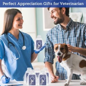 XunYee 12 Sets Christmas Vet Med Tech Gifts Veterinarian Thank You Paw Keychain with Cards Appreciation Gifts for Veterinary Medicine