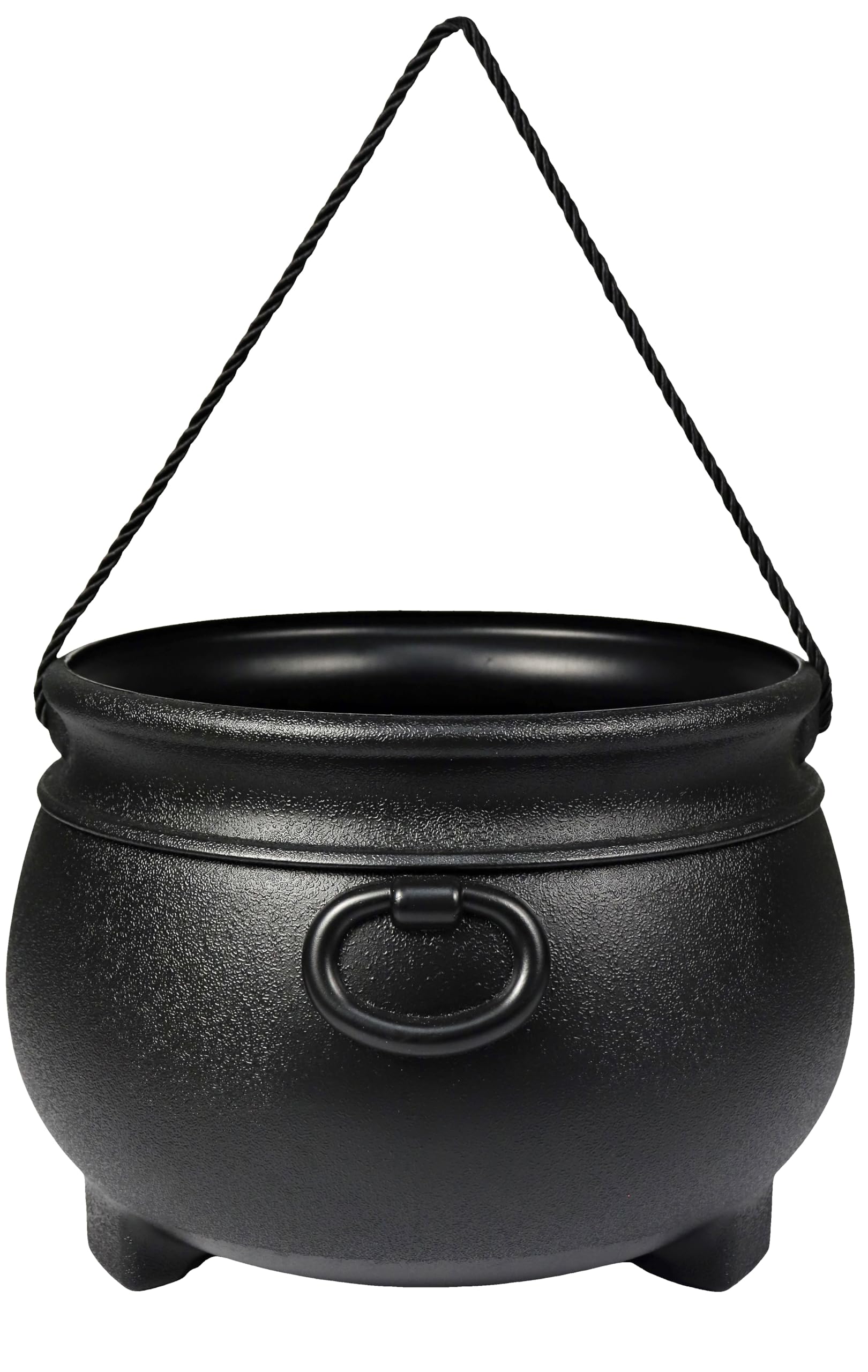 GIFTEXPRESS 12" Black Halloween Cauldron - Large Plastic Witch Kettle For Candy, Treats & Punch Bowl - St. Patrick's Day Pot of Gold Party Bucket Decor