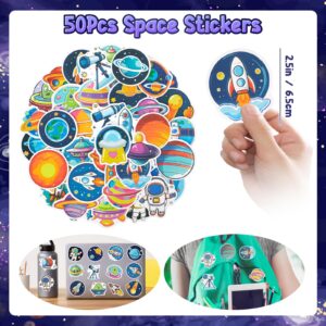 Mishopy 98 Outer Space Party Favors Galaxy Astronaut Birthday Supplies Straw Bubble Silicone Bracelet Keychain Sticker Boy Kid Girl Toy Gift Goodie Bags Stuffer Class Prize Space Themed Party Favors