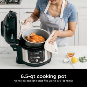 Ninja Foodi 10-in-1 6.5-Qt PRO Pressure Cooker OS300 | Air Fryer, TenderCrisp, Slow Cook, Sous Vide | Nonstick, Ceramic Coated, PTFE/PFOA Free, Dishwasher Safe