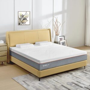 vumece 12 inch king mattress gel memory foam mattress king size mattress for cool sleep & pressure relief & motion isolating, king mattress in a box, certipur-us certified, medium firm