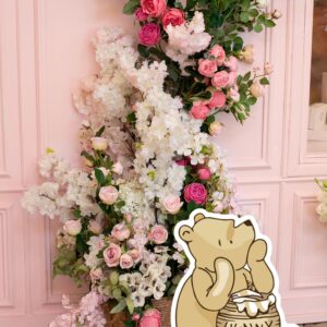 6 PCS Classic Winnie Cutouts with Stand Cute Pooh Baby Shower Cutouts for Winnie Birthday Decorations Centerpiece Yard Signs