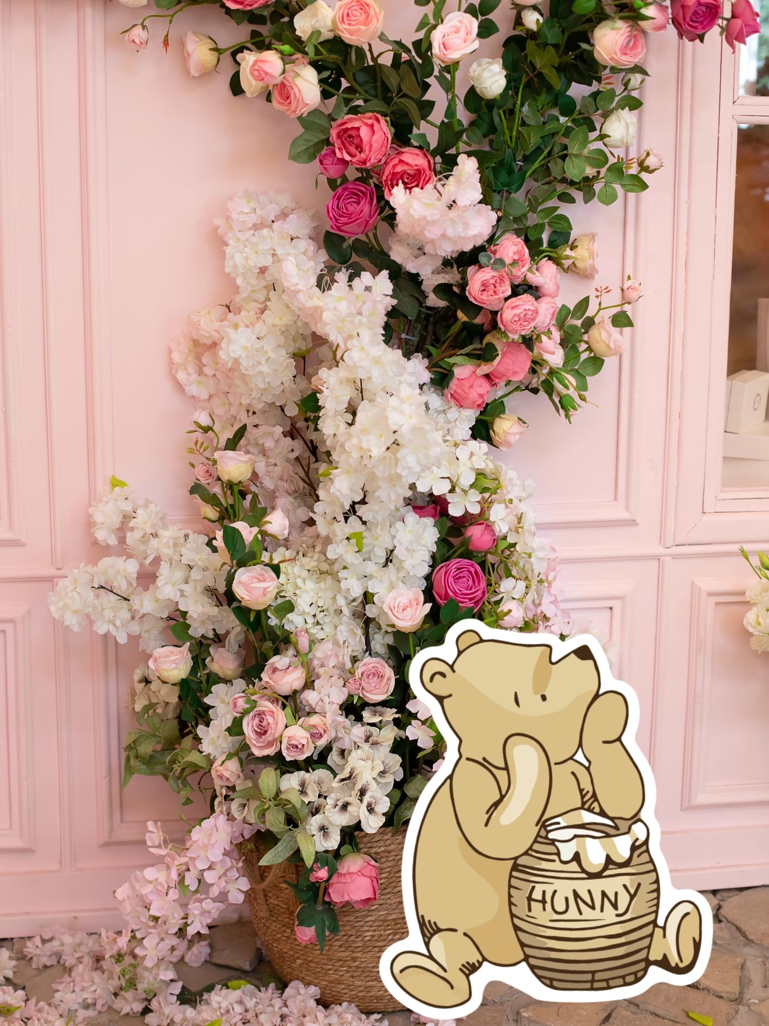 6 PCS Classic Winnie Cutouts with Stand Cute Pooh Baby Shower Cutouts for Winnie Birthday Decorations Centerpiece Yard Signs