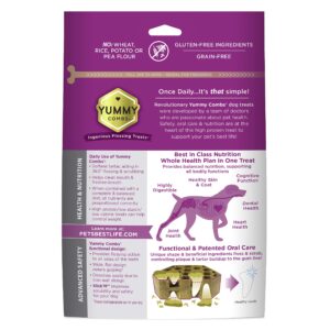 Yummy Combs - Dog Dental Treats | Removes Tartar - Vet VOHC Approved | A Yummy Treat for Teeth Cleaning - Chicken Protein | Extra Small 12oz and Medium 12oz