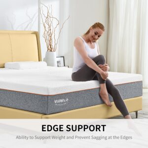 Vumece 10 Inch Full Size Gel Memory Foam Mattress Medium Firm Mattresses for Pressure Relief & Cool Sleep, Fiberglass Free, CertiPUR-US Certified, Full Bed in a Box