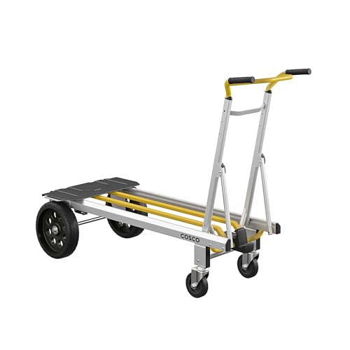 COSCO 12253BBY1E Next Generation 3-in-1 Folding Toe Plate Hand Truck, 800/1000 Pound Weight Capacity, Yellow