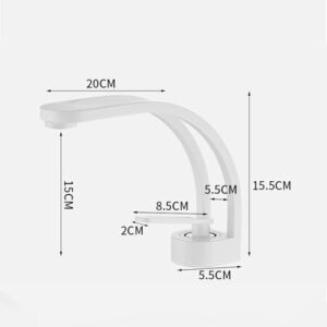 SWHC Bathroom Taps, Bathroom Sink Taps Basin Taps Taps for Bathroom Sink Brass Basin Mixer Tap for Bathtub or Kitchen Deck Mount