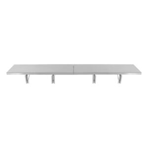 TrueyEssence Folding Concession Shelf 72" L x 12" W, Stainless Steel Food Serving Shelf Wall Mounted Floating Shelving for Concession Window Food Truck Home Restaurant Garage