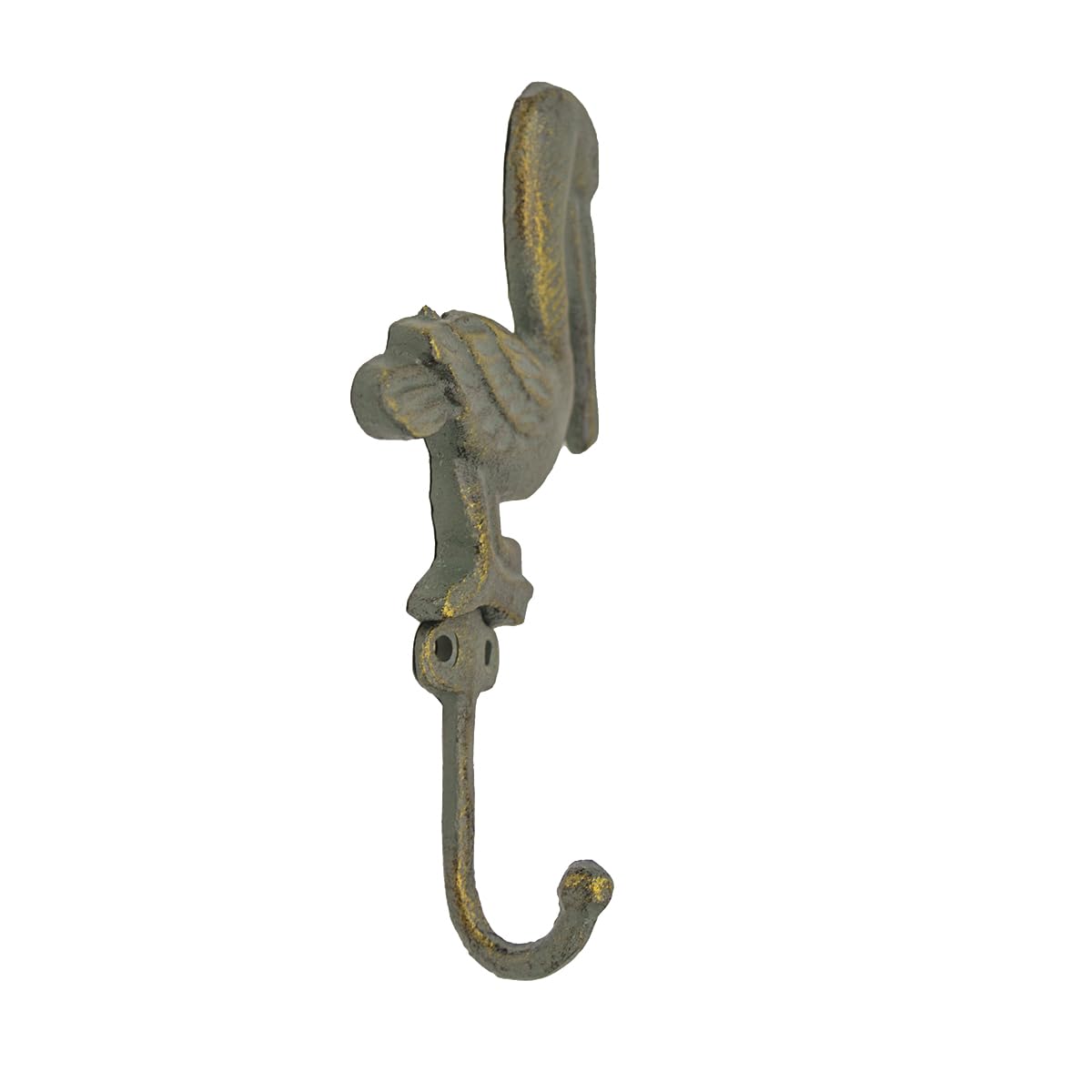 TG,LLC Treasure Gurus Metal Coastal Pelican Wall Hook Beach House Hat Coat Hanger Bath Towel Rack Nautical Home Decor