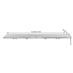 TrueyEssence Folding Concession Shelf 72" L x 12" W, Stainless Steel Food Serving Shelf Wall Mounted Floating Shelving for Concession Window Food Truck Home Restaurant Garage