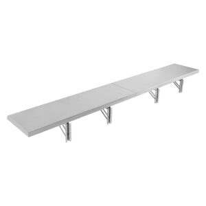 trueyessence folding concession shelf 72" l x 12" w, stainless steel food serving shelf wall mounted floating shelving for concession window food truck home restaurant garage