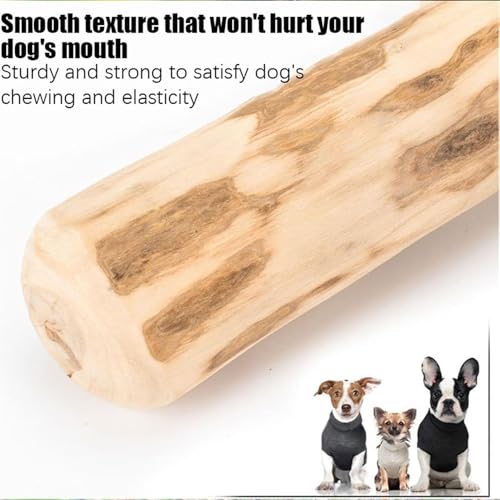 Wooden Dog Chews, Coffee Tree Dog Chews, Wooden Bones for Big Dogs, Wooden Chew Toys for Dogs - Dental Cleaning Stress Relief Toys (10.2in)