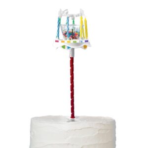 BEST PARTY EVER! Sprinkle Fountain Birthday Candle with 32 Candles, Reusable Sprinkle Spinning Birthday Cake Topper, Decorate Your Cake in Sprinkles