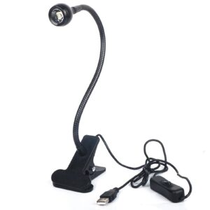 shhuaoil 1w led machine light led work light with usb 5v flexible gooseneck and clamp base aluminum alloy long life fast heat dissipation high brightness easy to operate for home use reading light