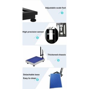 Digital Health Scale with Height Rod, Electronic Height and Weight Physician Scale Capacity, 150kg Capacity