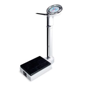 mechanical bathroom scale, health medical scale, 2-in-1 height and weight scale, oversized dial, 160kg/190cm adjustable aluminum rod