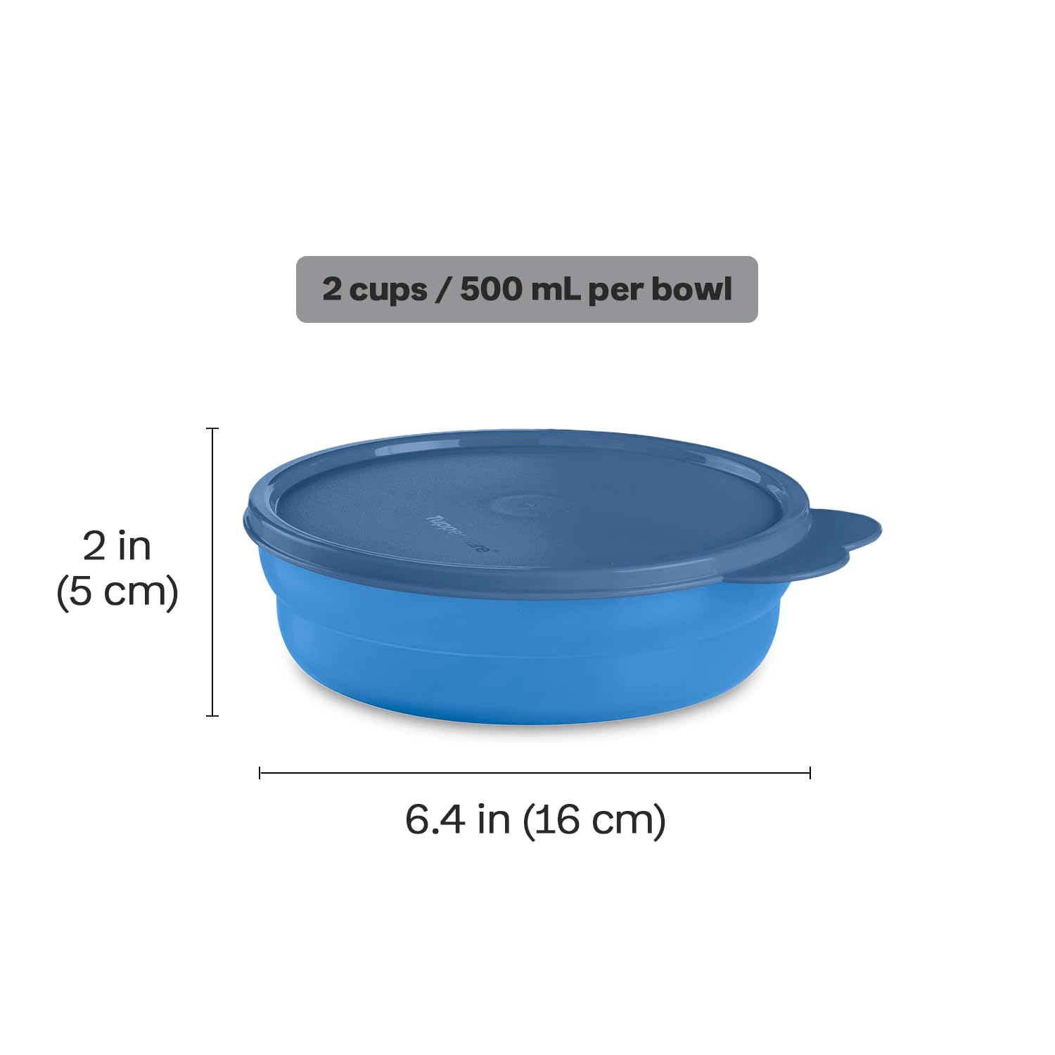 Tupperware Microwave Reheatable Cereal Bowls Set - Dishwasher Safe & BPA Free - (4 Bowls + 4 Lids)