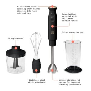 The Beautiful 2-Speed Immersion Blender with Chopper & Measuring Cup, Black Sesame by Drew Barrymore