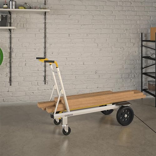 COSCO 12253BBY1E Next Generation 3-in-1 Folding Toe Plate Hand Truck, 800/1000 Pound Weight Capacity, Yellow