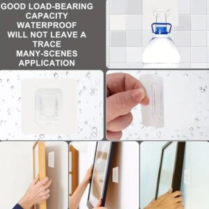 Transparent Double-Sided Adhesive Wall Hooks Nail Free No Damage Without Traces, 2024 New Hanger Strong Self-Stick Hooks for Bathroom and Kitchen Office (10 PCS)