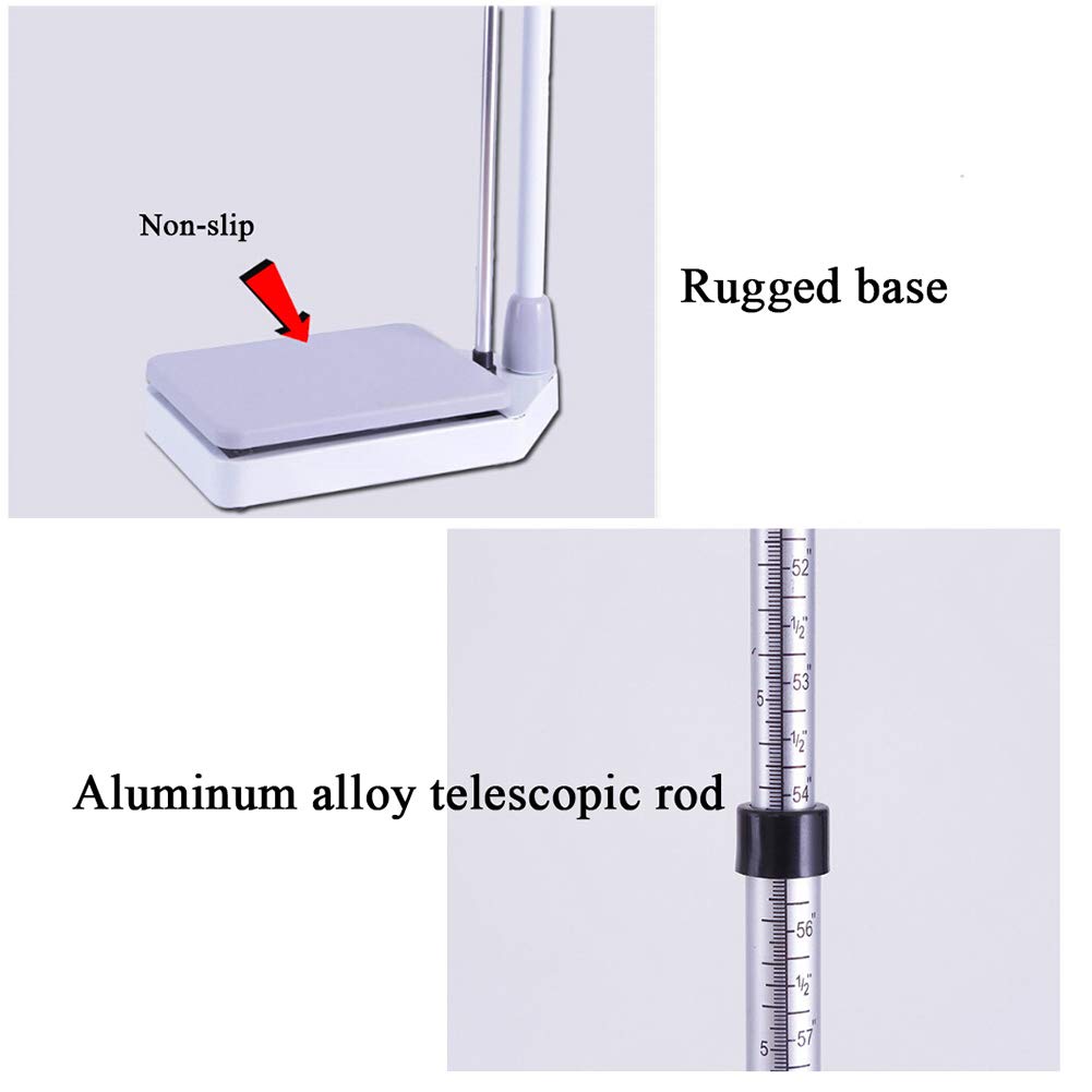 Digital Health Scale with Height Rod, Electronic Height and Weight Physician Scale Capacity,200kg Capacity