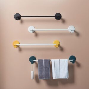 Bathroom shelf, towel rack, punch-free high-end rag浴室置物架毛巾架免打孔高档抹布挂架卫生间加厚放毛巾杆简约 Kitchen accessories