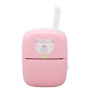 Kelepu Mini Printer Pink Multipurpose Portable Mini HD Mobile Phone Photo Title Note Error Question Thermal Printer for Office Home School Travel