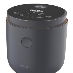 mokero Low Carb Reducing Rice Cooker 2 Cups Uncooked Small Induction Rice Cooker Maker Rice and Grain Multi-Cooker with Stainless Steel Inner Pot 24 Hours Auto Keep Warm