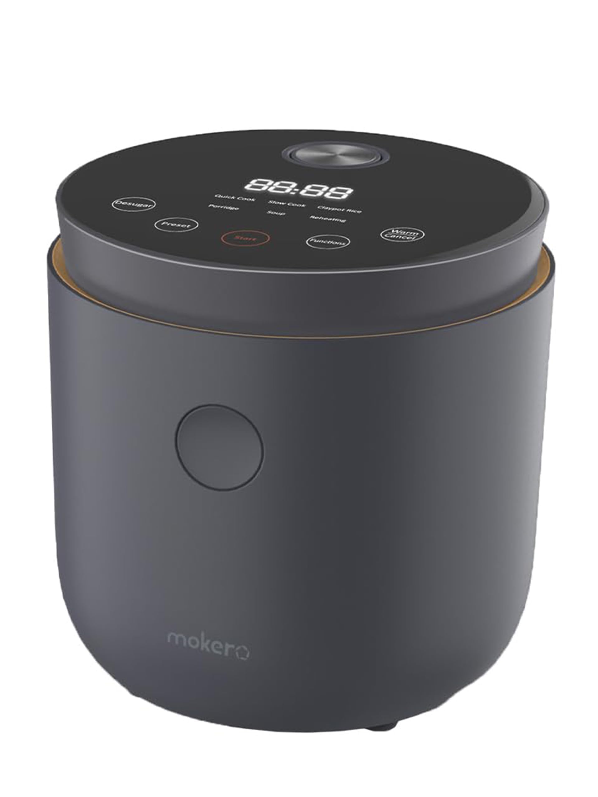 mokero Low Carb Reducing Rice Cooker 2 Cups Uncooked Small Induction Rice Cooker Maker Rice and Grain Multi-Cooker with Stainless Steel Inner Pot 24 Hours Auto Keep Warm