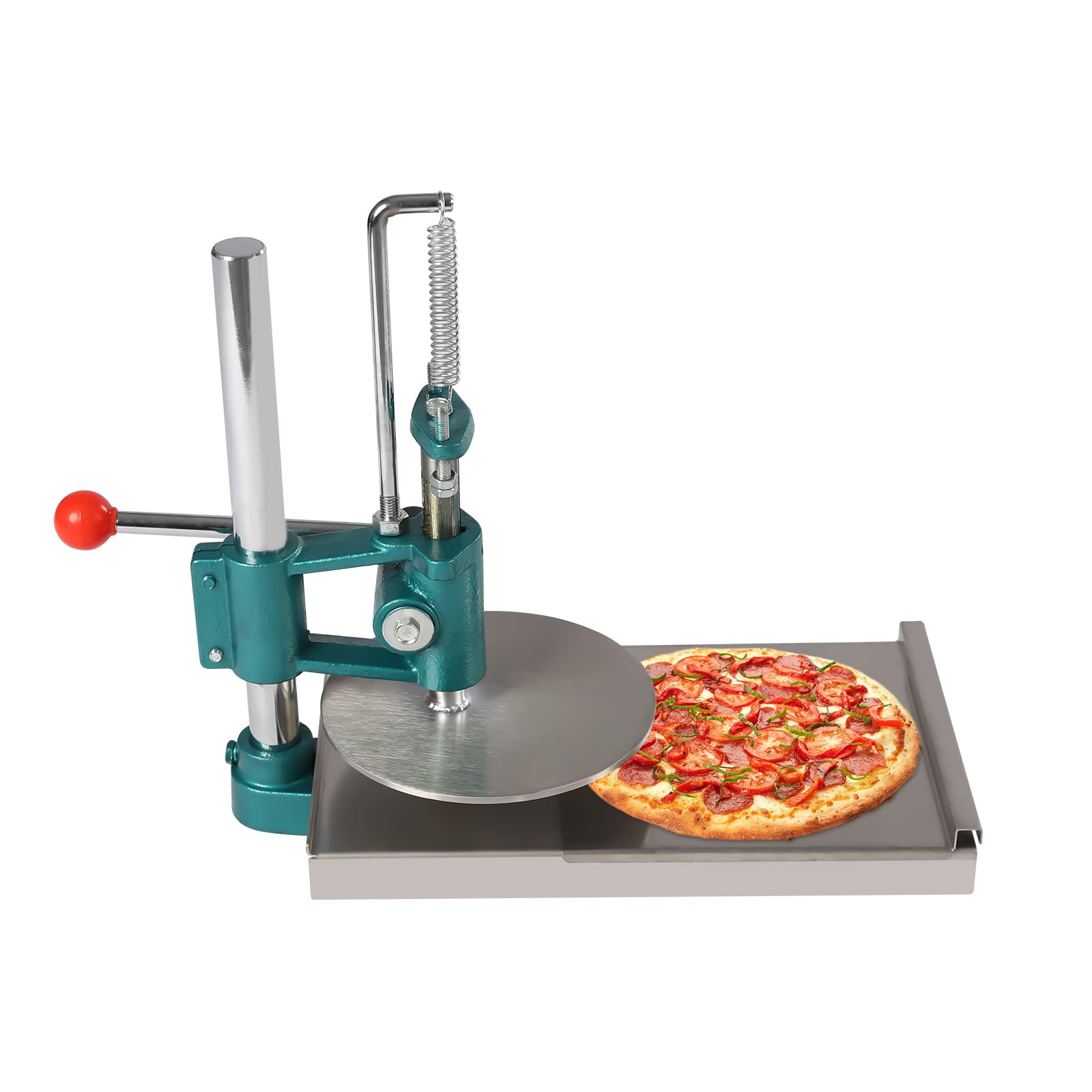 Manual Pizza Dough Press Machine, Soft Rolls Height Adjustable Dough Pastry Presser Stainless Steel Pasta Maker Pizza Express Dough Sheeter Commercial Dough Sheeter (7.9in（20cm）)