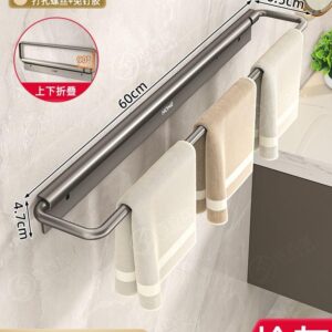 Towel rack, toilet shelf毛巾架卫生间置物架厕所浴室洗手间免打孔壁挂折叠墙上架 Kitchen accessories