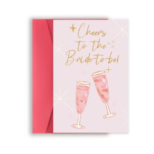 fancylucky sweet bridal shower card for bride to be, funny wedding engagement cards for women sister friends, bachelorette party card for her, wedding congratulations card