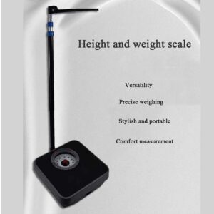 Height and Weight Scale, Physical Examination Instrument Oversized Dial Easy to Read Aluminum Alloy Height Gauge Kg