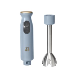 The Beautiful 2-Speed Immersion Blender with Chopper & Measuring Cup, Cornflower Blue by Drew Barrymore