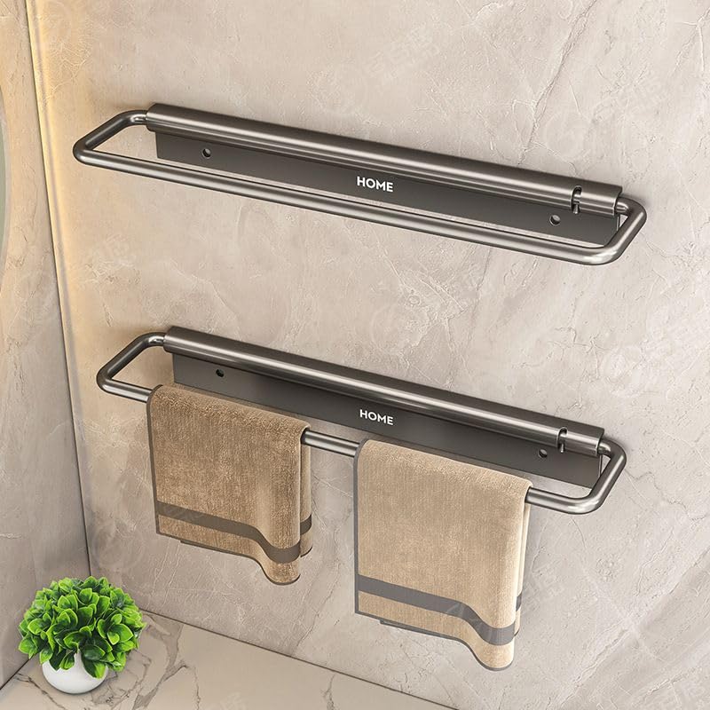 Towel rack, toilet shelf毛巾架卫生间置物架厕所浴室洗手间免打孔壁挂折叠墙上架 Kitchen accessories