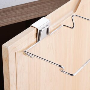 WNPXQNT Trash Bag Holder for Cupboards Kitchen Cabinet Door,Large Stainless Steel Garbage Bag Holder,Under Sink Bag Hanger