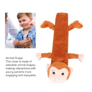 JTLB Animal Shape Plush Stethoscope Cover, Cute Sleeve for Doctors & Nurses, Made of Plush Material, Suitable for Any Size Stethoscope (Monkey)