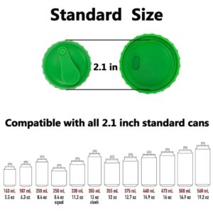 RZJZGZ 6 Pcs Can Covers for Drinks cans, Can Lids for Fizzy Drinks Protector, Reusable Silicone Soda Can Lids, Beer Energy Drink Juice Beverage Saver Caps for Outdoor Parties, Camping and Travel