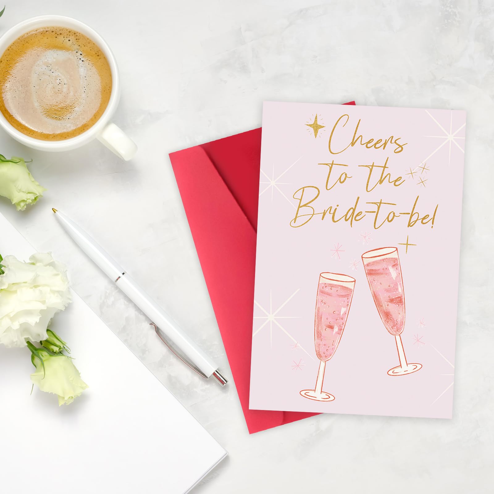 FANCYLUCKY Sweet Bridal Shower Card for Bride To Be, Funny Wedding Engagement Cards for Women Sister Friends, Bachelorette Party Card for Her, Wedding Congratulations Card