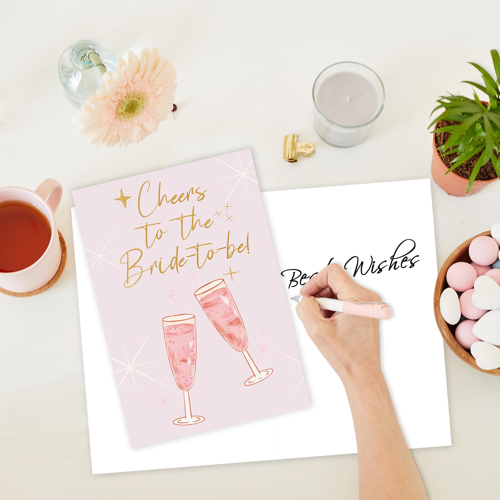 FANCYLUCKY Sweet Bridal Shower Card for Bride To Be, Funny Wedding Engagement Cards for Women Sister Friends, Bachelorette Party Card for Her, Wedding Congratulations Card