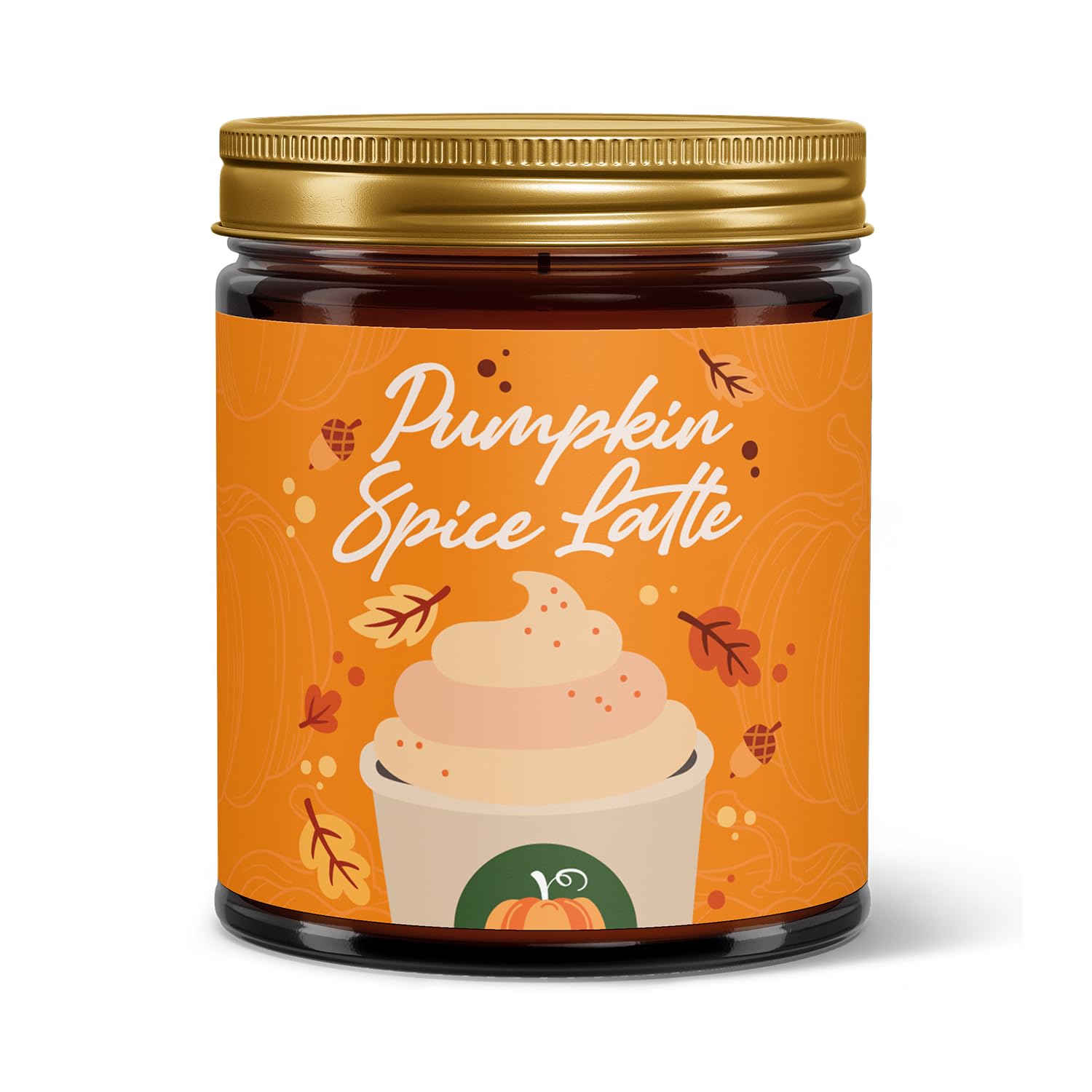 Fantaswick Pumpkin Spice Latte | 100% Natural Coconut Soy Wax Pumpkin Spice Latte Scented Candle | Fall Candle Gifts for Women | Hand-Poured Baked Pumpkin Spice Candle | 9oz