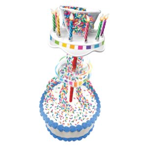 BEST PARTY EVER! Sprinkle Fountain Birthday Candle with 32 Candles, Reusable Sprinkle Spinning Birthday Cake Topper, Decorate Your Cake in Sprinkles