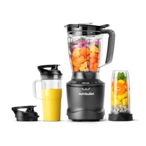 nutribullet smartsense blender combo, 5-speed blender, 1400 watt gunmetal gray