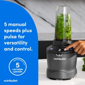 nutribullet SmartSense Blender Combo, 5-speed blender, 1400 Watt Gunmetal Gray