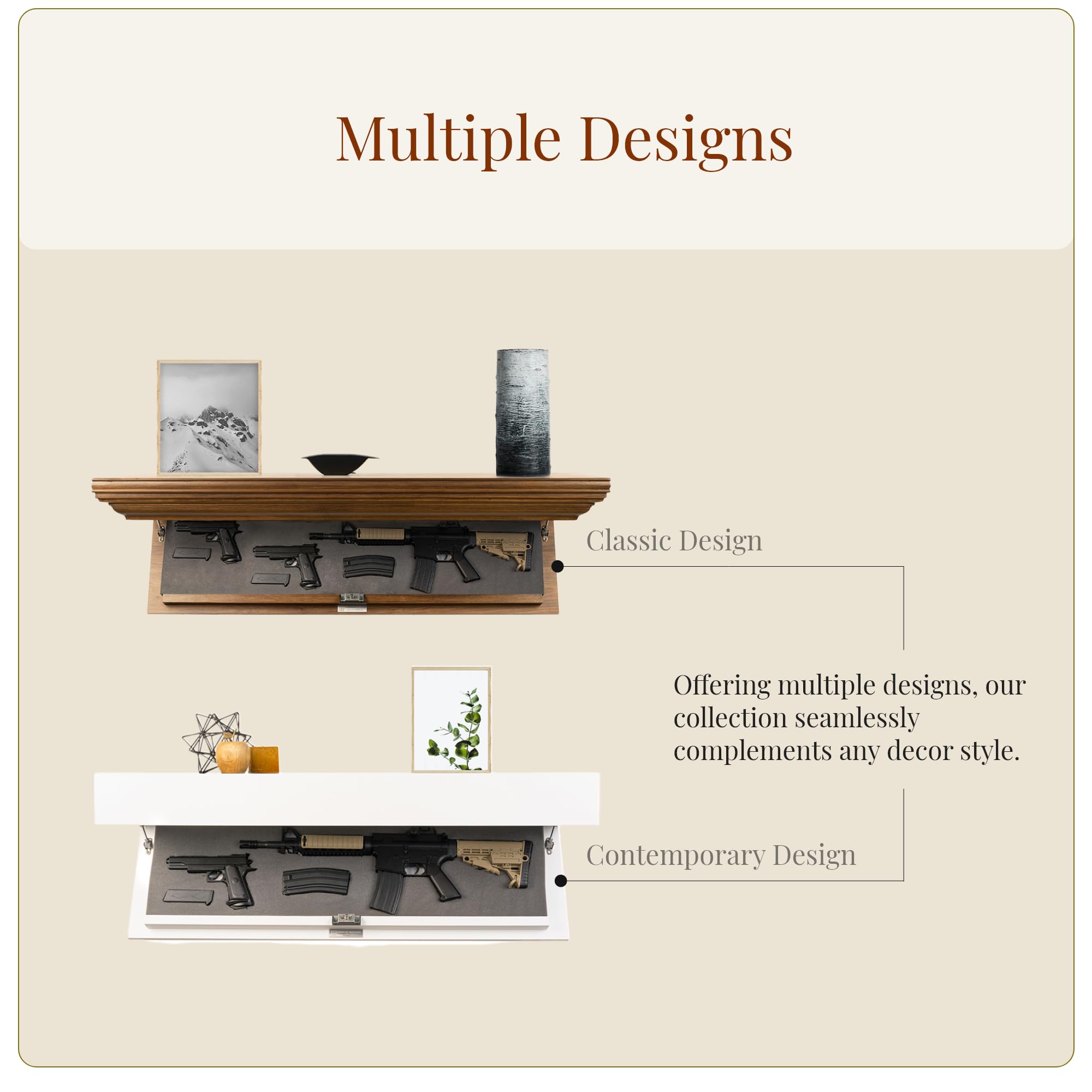 Stealth-Masters™ Bravo Concealment Shelf (Brilliant White, Large)