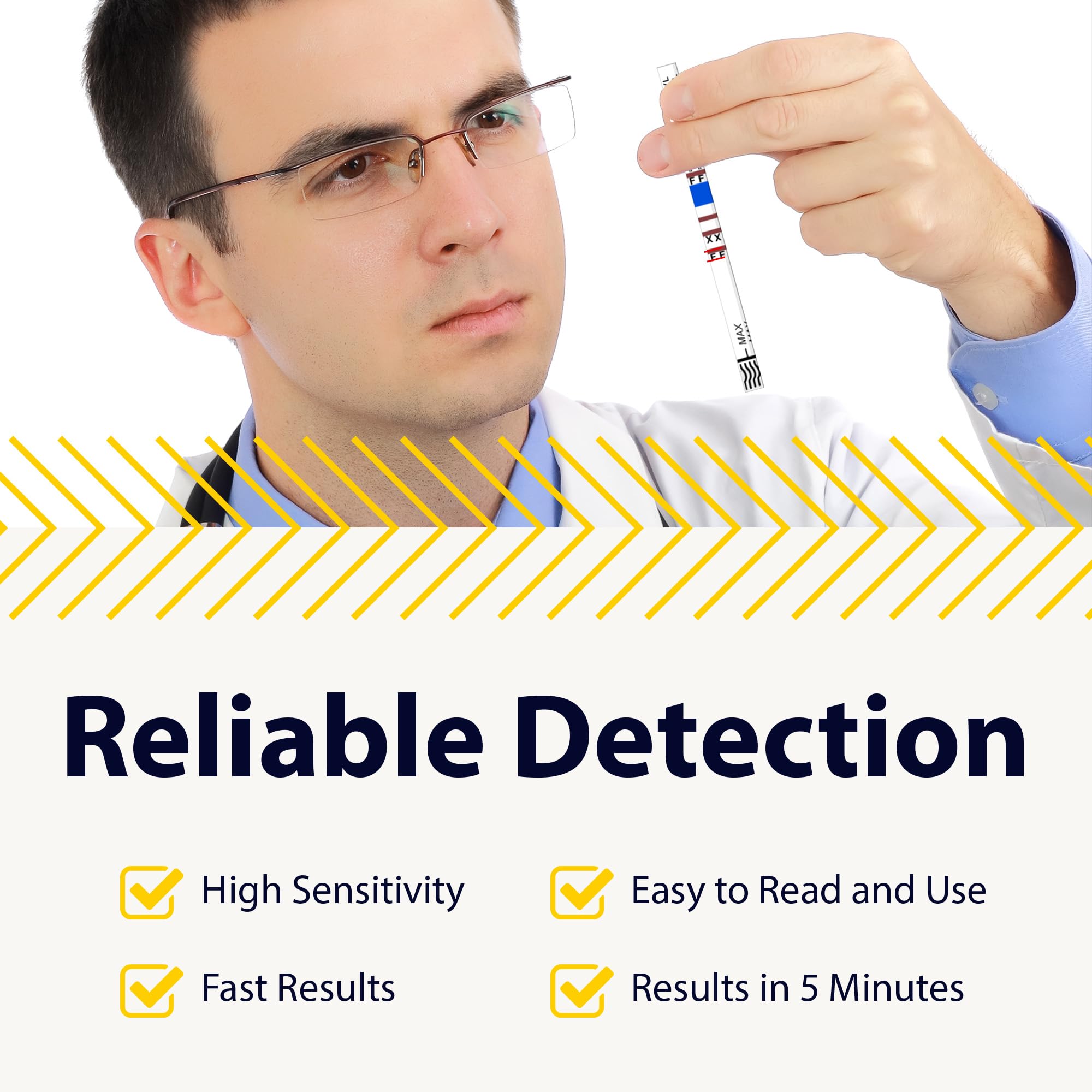 HarmGuard FX - 2-in-1 Fentanyl/Xylazine Test Strip Kit, Easy-to-Use 10-Pack Test Strips with Scoop, Ideal for Facility/Home Medical Drug Tests on Pills, Powder, Liquids & Residue